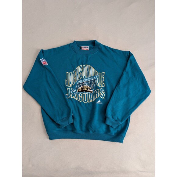 Vintage 1993 Banned Logo Jacksonville Jaguars Embroidered APEX ONE Sweatshirt - Picture 1 of 7
